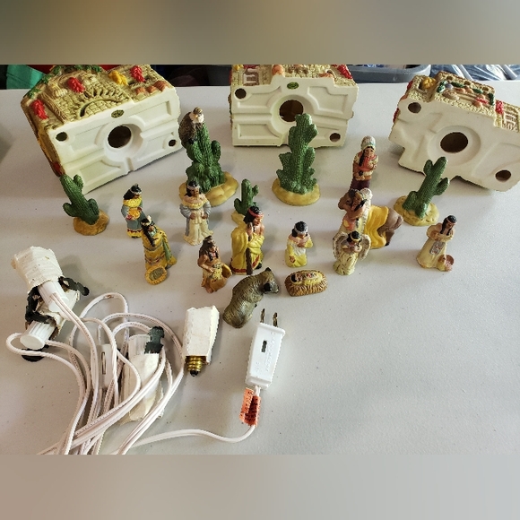 INDIAN NATIVE INDIAN VILLAGE SET - Picture 3 of 8